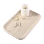 Marble Vanity Tray for Dresser Organizer, Travertine Bathroom Tray Countertop, Decorative Serving Trays, Kitchen Sink Storage, Jewelry & Perfume Holder(Travertino Romano)