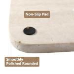 Marble Vanity Tray for Dresser Organizer, Travertine Bathroom Tray Countertop, Decorative Serving Trays, Kitchen Sink Storage, Jewelry & Perfume Holder(Travertino Romano)