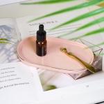 HANKOR Ceramic Jewelry Dish, 7x4 Decorative Catch All Tray Bowl for Trinket Key Ring, Small Bathroom Counter, Perfume Vanity, Soap Dish for Kitchen Sink (Pink)