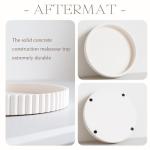 Decorative Tray for Coffee Table, Living Room, Side Table, 11" White Round Concrete Home Decor Serving Trays for Accent Table, Console Table