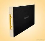 Modern Elegant 18”x12” Rectangle Cream Rectangle Shagreen Faux Leather Decorative Tray Ottoman Tray Coffee Table Perfume Living Room Kitchen Serving Tray with Gold Polished Metal Handles.