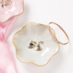 Ceramic Jewelry Dish, Leaf Tray, Key Holder, Small Ring Dish, Plate, Trinket Catchall, Nightstand Decor for Entryway Table, Room Decor