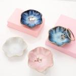 Ceramic Jewelry Dish, Leaf Tray, Key Holder, Small Ring Dish, Plate, Trinket Catchall, Nightstand Decor for Entryway Table, Room Decor