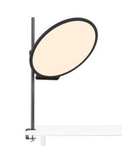 amaran Verge Max LED Video Light,60W Bi-Color 22in Circular Edge-lit Panel Light,APP Control with Desk Clamp Stand Dimmable Desk Light for Home Office, Gaming, Podcast, Live Streaming (Charcoal)