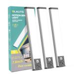 Under Cabinet Lighting, Equipped with Motion Sensor, Rechargeable Battery Operated，3-Level Adjustable Brightness, 3 Pack Magnetic Under Counter Lights for Kitchen, Closet, Pantry, 7.8"