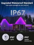 Fussion 200ft Permanent Outdoor Lights for House, 2025 Smart RGB LED Outside Lights with APP Remote Control, IP67 Waterproof Eternity Eaves Lighting for Christmas, Halloween, Holiday, Party, Daily