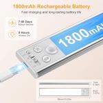 Gritin 10.2inch Under Cabinet Lighting Rechargeable -84 LED Super Bright,3-Color& 5 Level Brightness,4 Modes,Motion Sensor, Long Lasting- Easy Installation Magnetic Under Cabinet Closet Lights -2 Pack