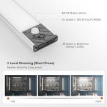 Under Cabinet Lighting, Equipped with Motion Sensor, Rechargeable Battery Operated，3-Level Adjustable Brightness, 3 Pack Magnetic Under Counter Lights for Kitchen, Closet, Pantry, 7.8"