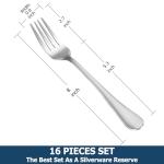 Dinner Forks,Set of 16 Top Food Grade Stainless Steel Silverware Forks,Table Forks,Flatware Forks,8 Inches,Mirror Finish & Dishwasher Safe,Use for Home,Kitchen or Restaurant