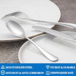 16 Pcs Forks and Spoons Silverware Set,Food Grade Stainless Steel Flatware Cutlery Set for Home,Kitchen and Restaurant,Mirror Polished,Dishwasher Safe - 8 Dinner Fork(8 inch) and 8 Teaspoon(6.5 inch)