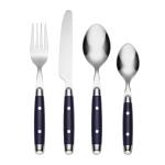 Cambridge Silversmiths, Blue, Jubilee Flatware, Service for 4, 16 Piece Set, Dorm Room Essentials, First Apartment