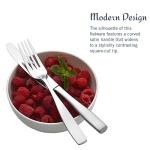 Mikasa Satin Loft 65-Piece Flatware Set for 12, 18/10 Stainless Steel Silverware with Forks, Knives, Spoons, and Serving Utensils, Durable and Elegant Design