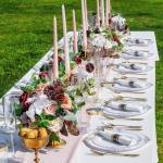Nervure 350PCS Gold Plastic Plates - Gold Plastic Dinnerware Sets for 50 Guests - 100 Disposable Plates, 150 Silverware, 50 Cups, 50 Napkins for Wedding & Party & Thanksgiving