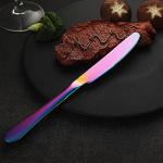 VANDBAO Rainbow Flatware Cutlery Silverware Set 20 Pieces, Stainless Steel Colorful Utensils, Tableware Set Service for 4, Include Knife/Fork/Spoon, Reusable, Mirror Polished, Dishwasher Safe