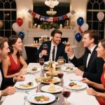 WELLIFE 350-Piece Silver Plastic Dinnerware Set - Disposable 10.25" Dinner Plates, 7.5" Dessert Plates, 9oz Silver Rim Cups & Cutlery for Weddings - 50 Guest Service - Elegant Disposable Silverware