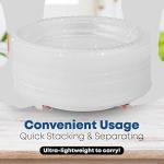 780 Piece Disposable Clear Tableware Set for 120 Guests By StockHomery- Microwavable Plastic Dinnerware Set of 120 9” Plates, 180 6” Dessert Plates, 120 9oz Cups,120 Spoons, Forks, Knives,