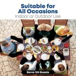 780 Piece Disposable Clear Tableware Set for 120 Guests By StockHomery- Microwavable Plastic Dinnerware Set of 120 9” Plates, 180 6” Dessert Plates, 120 9oz Cups,120 Spoons, Forks, Knives,