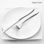 HaWare 40-Piece Silverware Set, Stainless Steel Flatware Service for 8, Modern Tableware Cutlery for Home, Elegant Eating Utensils Include Knives/Spoons/Forks, Mirror Polished, Dishwasher Safe
