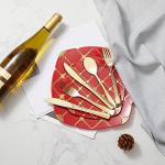 N9R 160pcs Gold Plastic Silverware - Gold Plastic Utensils Set - Tableware Flatware Kit 80 Forks, 40 Spoons, 40 Knives Disposable Cutlery Set for Party, Wedding, Birthday