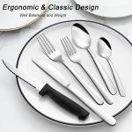 Pleafind 72-Pieces Silverware Set for 12, Flatware Set with Steak Knives, Stainless Steel Cutlery Set, Include Forks Spoons and Knives Set, Dishwasher Safe Utensil Sets for Home Restaurant