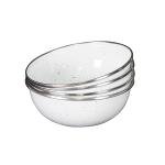 Stansport Deluxe 24-Piece Enamel Tableware Set - White (11220-03)