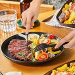 Supernal 180pcs Plastic Silverware Heavy Duty Matt Black Silverware Set Plastic Reusable Wheat Straw Cutlery Set Wheat Straw Reusable Spoon Knife Forks Set Tableware Dishwasher Microwave Safe