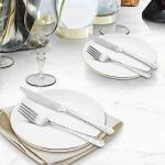 40 Piece Silverware Set, Stainless Steel Flatware Cutlery Set Service for 8, Mirror Polished Tableware Eating Utensils Set for Home Kitchen, Include Knife Fork Spoon Set, Dishwasher Safe