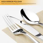 SELUKIYA Silverware Set for 8, 40 Pieces Heavy Duty Stainless Steel Flatware Set, Mirror Polished Cutlery Utensil Set, Dinner Fork Knife Spoon Eating Tableware Set for Home, Dishwasher Safe, Silver