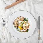 Silverware Set Limited Edition – 20 Piece Flatware Set – Cutlery Set for 4 – Silver Tableware Set w/Gold Accents – Great for Family Gatherings & Daily Use – Spoons, Knives, Teaspoons, Forks(Medallion)