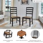 Signature Design by Ashley Wildenauer Rustic Armless Dining Chair, Set of 2, Black & Light Brown