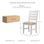 Signature Design by Ashley Skempton Modern Farmhouse Dining Room Chair, 2 Count, Whitewash