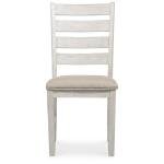 Signature Design by Ashley Skempton Modern Farmhouse Dining Room Chair, 2 Count, Whitewash