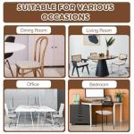 Chair Cushions for Dining Chairs with Ties Removable Cover Non-Slip Bottom U Shaped Kitchen Chair Pads 40D High- Resilience Foam Indoor Seat Cushion 16"x17"x2" Set of 2 Beige Room Office Accessories