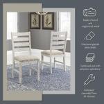 Signature Design by Ashley Skempton Modern Farmhouse Dining Room Chair, 2 Count, Whitewash