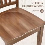 COLAMY Wooden Dining Chairs Set of 4, Spindle High Back Windsor Kitchen Side Chair, Farmhouse Dining Chairs for Kitchen and Dining Room, Light Brown