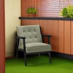 SONGMICS Accent Leisure Chair, Mid-Century Modern Arm Chair with Solid Wood Armrests and Legs, 1-Seat Cushioned Sofa for Living Room Bedroom Balcony Studio, Olive Green ULAC001C01