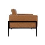 HomePop Modern Metal Frame Accent Chair Home Décor|Accent Chairs for Living Room & Bedroom - Carmel Faux Leather