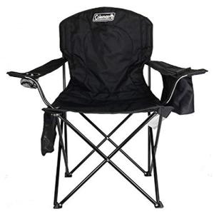Coleman Portable Camping Chair with 4-Can Cooler, Cushioned Seat & Back with Side Pockets & Cup Holder, Carry Bag Included, Great for Camping, Tailgating, Firepits, Patio, & More