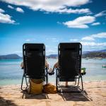 Nestl Zero Gravity Chairs Set of 2, Patio Lounge Chair Outdoor with Pillows & Cup Holder Trays, Adjustable Steel Mesh Reclining Camping Chair, Folding Patio Lawn Chair for Deck, Beach, Yard - Black