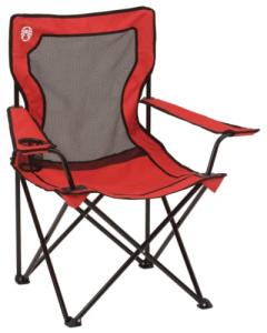Coleman Broadband Mesh Quad Camping Chair with Carry Bag & Cup Holder, Cooling Mesh Back with Adjustable Arms, Great for Camping, Tailgating, Firepits, Patio, & More