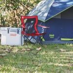 Coleman Broadband Mesh Quad Camping Chair with Carry Bag & Cup Holder, Cooling Mesh Back with Adjustable Arms, Great for Camping, Tailgating, Firepits, Patio, & More