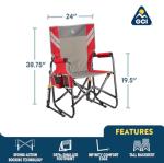 GCI Outdoor Stowaway Rocker - Navy Topo