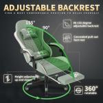 Gamtimer Gaming Chair, 400 lbs Adult Chair, High Back Computer Chair with Footrest and Linked Armrests, Office Video Game Chair with Lumbar Support (Green)