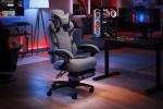 RESPAWN 110 Pro Gaming Chair - Gaming Chair with Footrest, Reclining Gaming Chair, Video Gaming Computer Desk Chair, Adjustable Desk Chair, Gaming Chairs for Adults with Headrest Pillow - Grey Fabric