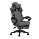 RESPAWN 110 Pro Gaming Chair - Gaming Chair with Footrest, Reclining Gaming Chair, Video Gaming Computer Desk Chair, Adjustable Desk Chair, Gaming Chairs for Adults with Headrest Pillow - Grey Fabric