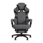 RESPAWN 110 Pro Gaming Chair - Gaming Chair with Footrest, Reclining Gaming Chair, Video Gaming Computer Desk Chair, Adjustable Desk Chair, Gaming Chairs for Adults with Headrest Pillow - Grey Fabric
