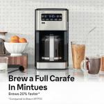 Braun PureFlavor 14‑Cup Programmable Coffee Maker – Fast Brew Speed, Touch Display, Bold & Brew‑Over‑Ice Modes, FlavorCarafe & Adjustable Warm Plate