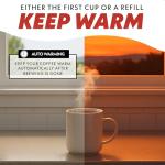 Gourmia 5-Cup One-Touch Drip Coffee Maker, Compact Countertop Coffee Machine with Auto Keep-Warm, Pause & Serve, Removable Filter Basket, Water-Level Indicator, Glass Carafe GCM3510