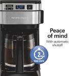 Hamilton Beach Programmable Drip Coffee Maker, 12 Cups, Front Access Easy Fill, Pause & Serve, 3 Brewing Options, Black (46310)
