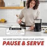 Gourmia 5-Cup One-Touch Drip Coffee Maker, Compact Countertop Coffee Machine with Auto Keep-Warm, Pause & Serve, Removable Filter Basket, Water-Level Indicator, Glass Carafe GCM3510
